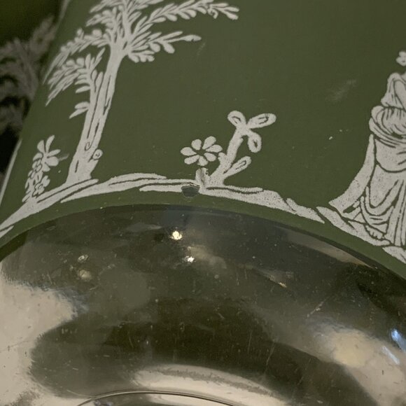 Jeannette Wedgewood Green Jasper GlassWare Greek Goddess 8 oz. Set of 4 *VIDEO* - Picture 5 of 6
